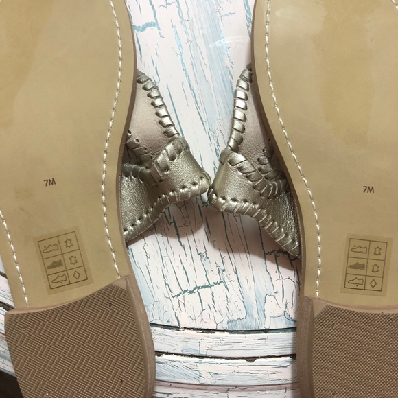 Jack Rogers Jackie Sandal Matte Gold size 7 - Picture 4 of 5